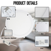 24W 3CCT Round Recessed LED Panel Light with CCT Switch | &Oslash;300mm