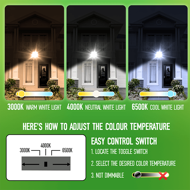 20W LED Floodlights 3CCT (3000K-4000K-6500K) 107 PT02