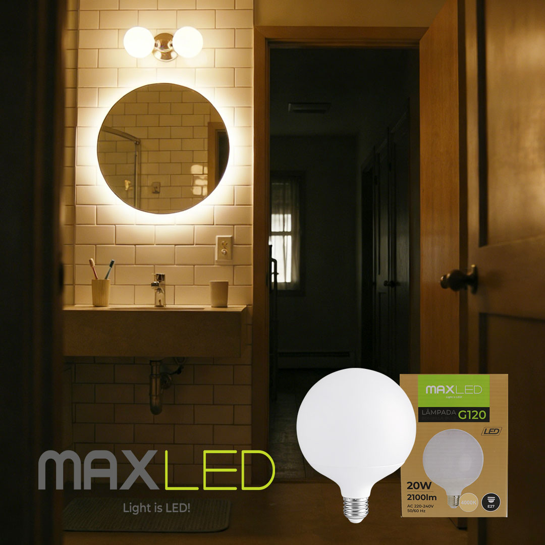 Maxled, Light is Led! G120 E27 LED Lampe – Helles, sparsames Licht für Ihr Zuhause