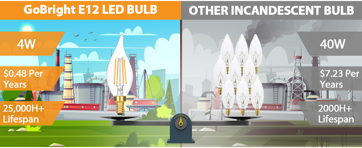 Candelabra LED Light Bulbs (4)