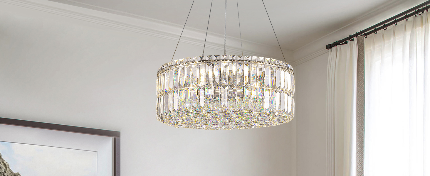 20 Raindrop Crystal Chandeliers 8-Lights (1)