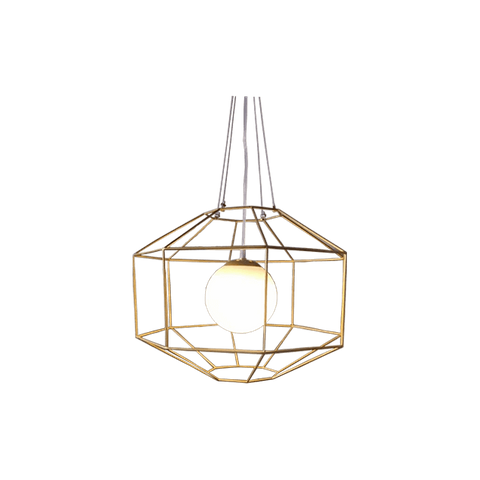 150 Milk White Glass Golden LED Round Pendant E27 Lamp Head 400MM