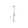 Cream Glass Black And White LED Modern Pendant Light G9 Head 3 Bulbs