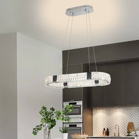 730*300Mm32+32W Two-Colour Light Source Stainless Steel + Crystal Luxury Chandelier Lighting Modern For 5 Star Hotel Interior Ceilings