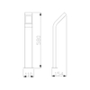 22.8 Inches/580mm Height IP54 Waterproof 4000K Daylight LED Outdoor Lawn Lamp For Path Iluminated Decoration