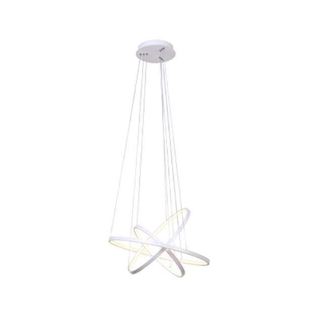 500Mm+D400Mm+D300Mm 25+20+15W 4000K Matt White Metal+Aluminum+Slica Gel Made In China Pendant Light Chandelier Led Interior