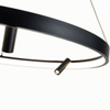 D800*H1220MM 55W 3000K+6000K Matte Black Led Modern Luxury Chandelier Home Hotel Made in China