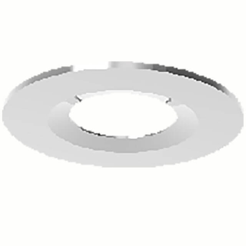 Fire Rated Downlight With Interchangeable Black And White Bezel In Polished Chrome