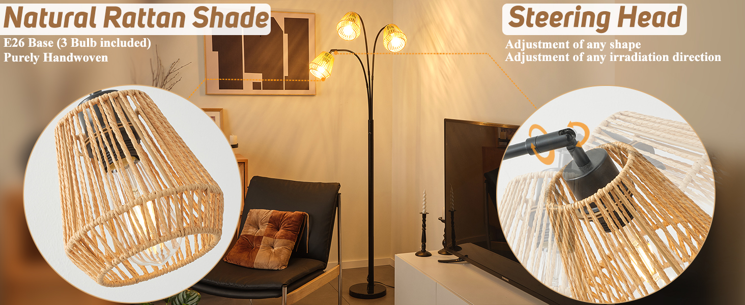 Rattan Floor Lamp for Living Room (4)