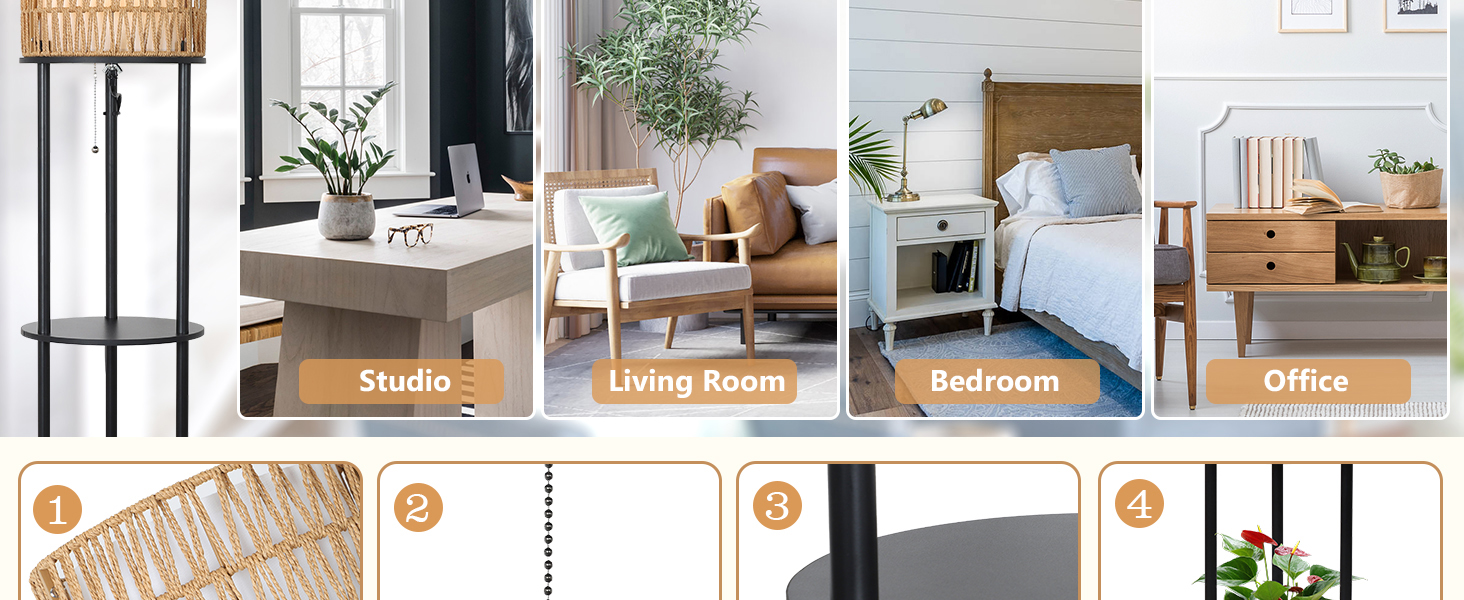 Floor Lamp with Shelves (4)