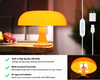  Mushroom Lamp, Dimmable Mushroom Table Lamp with 3 Lighting Modes, 70s Retro Lamp Mid Century Modern Lamp Mushroom Shaped Donut Lamp for Bedroom, Cool Home Decor Aesthetic Lamp