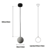 Grey Globe Led Pendant Light, 2700K/3000K, Handcrafted Art Hanging Light, 4.5w 220LM Ceiling Light, Adjustable Chandelier Lighting, Pendant Lamp for Kitchen Island, Bar 