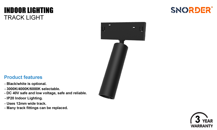 3. 7W best-selling LED track lamp 3000K 4000K 6000K can be selected, and the beam angle is 24 degrees 36 degrees 60 degrees, with 3-year IP20 indoor warranty, and sand white and sand black ca