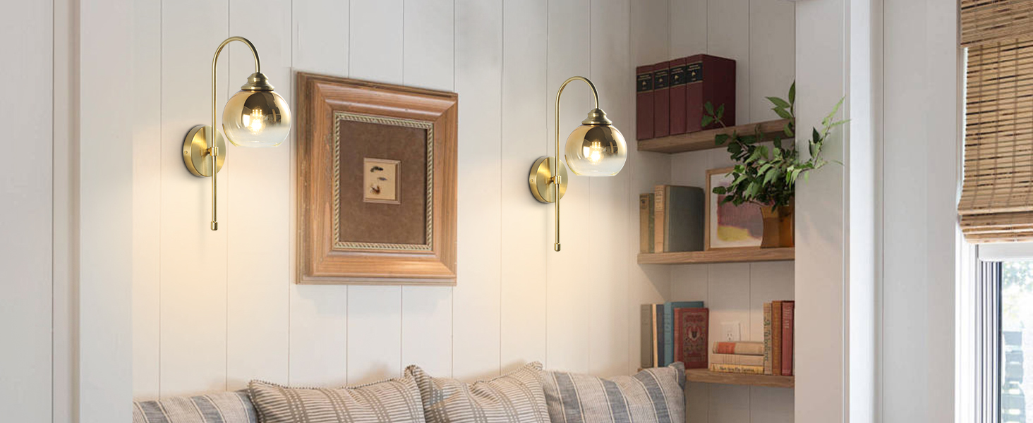 Brass Wall Sconces Vintage Rose Gold Armed Sconce (8)