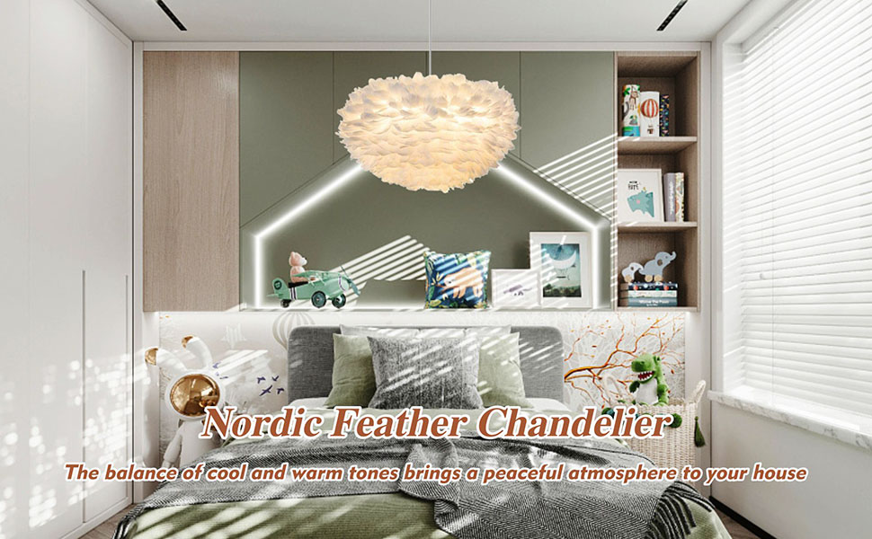 Nordic Feather Pendant Light (3)