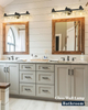 25 Inch Bathroom Light Fixtures Over Mirror, 3-Light Farmhouse Vanity Lights, Black Bathroom Lighting Fixtures with Clear Hammered Glass Shade for Bedroom, Living Room, Kitchen Sink