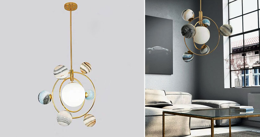 Modern LED Chandelier with Planet Shape (5)