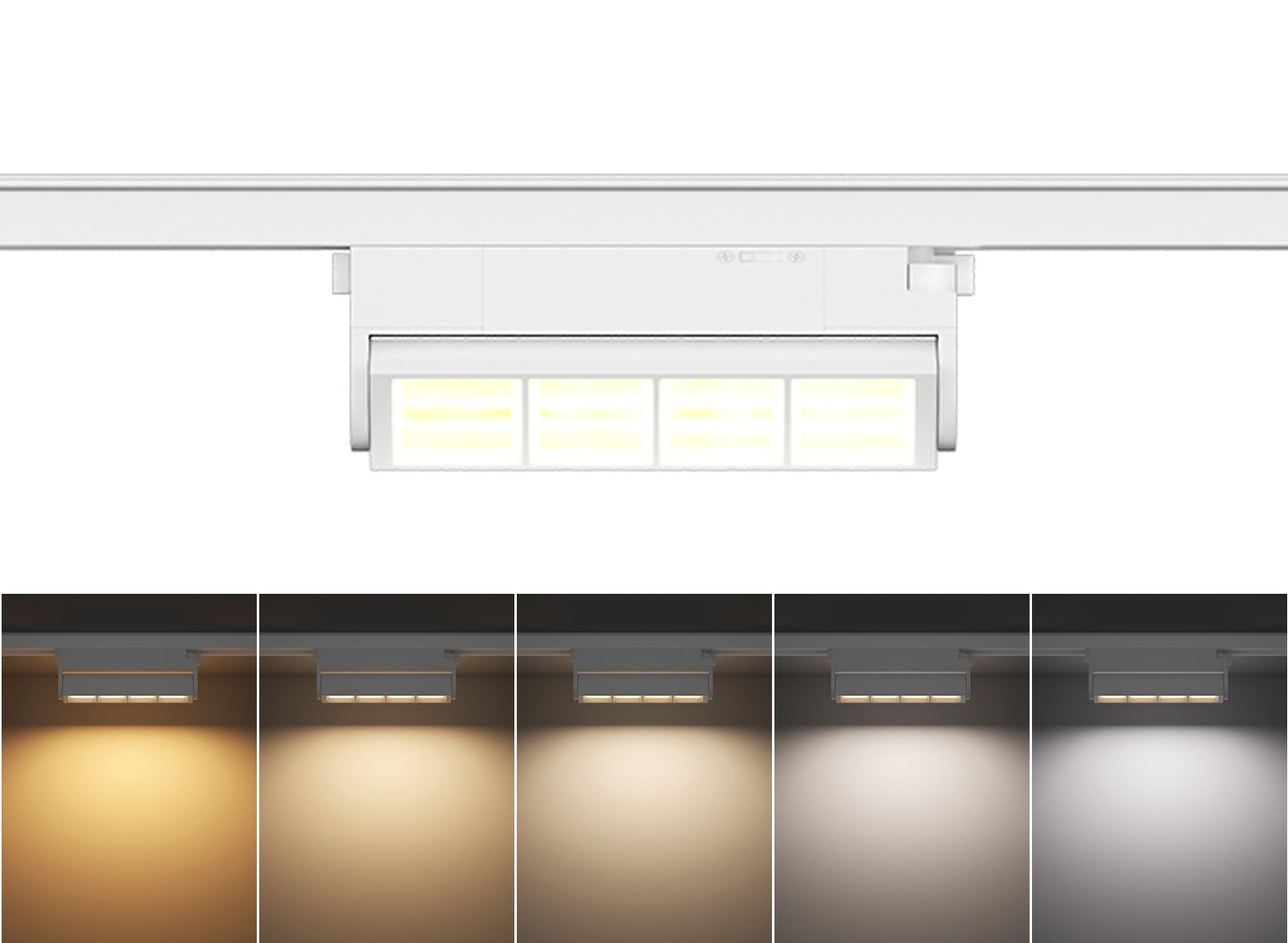 5 Color Linear H Track Lighting Heads H Type Track Light Heads Dimmable LED Track Lighting Fixtures Ceiling Spot Light (1)