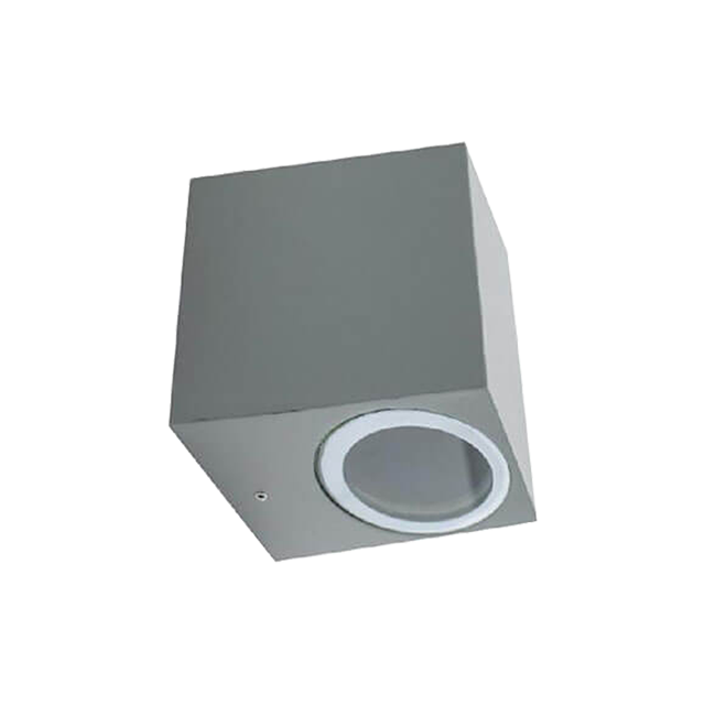 Grey LED modern square wall light H80mm GU10 head 35W Outdoor lighting IP44