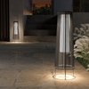 Grand patio Outdoor Floor Solar Light, Wicker Solar Patio Lamp Waterproof Outside Solar Deck Lamp for Porch, Yard, Garden, Lawn Decorations