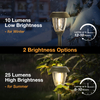 Solar Lights Outdoor 10/25 LM LED with 2 Lighting Modes, Solar Garden Lights Glass and Metal, IP65 Waterproof Solar Powered for Yard Pathway Walkway Driveway Patio
