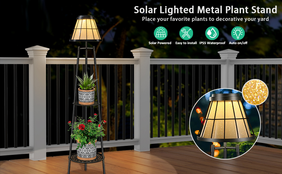 Solar-Floor-Lamps-with-2-Tier-Plant-Stand-(1)