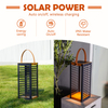  Outdoor Floor Lamp Solar Powered Light, Patio Waterproof Metal Solar Lantern with Handle, Plant Decor for Patio, Yard, Porch