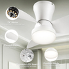 Ceiling Fans with Lights and Remote, Low Profile Ceiling Fan with Light, Modern Flush Mount Ceiling Fan for Bedroom/Kitchen/Dining Room/Patio, 6 Wind Speeds, Dimmable