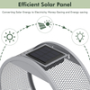 Grand Patio Outdoor Circular LED Solar Hanging Wall Sconce Planter, with Dusk to Dawn Sensor Decor Wall Lighting for Garage Doorway Patio Yard, Cement Grey