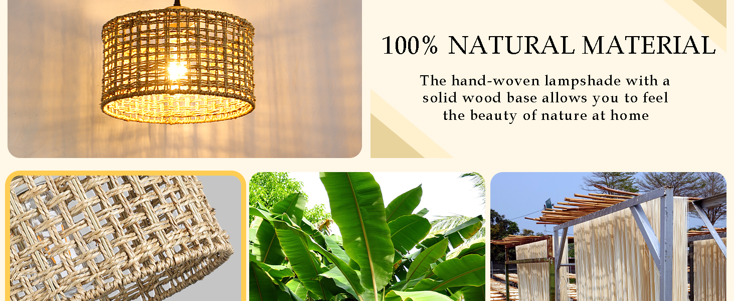 Hand-Woven Rattan Pendant Light (3)