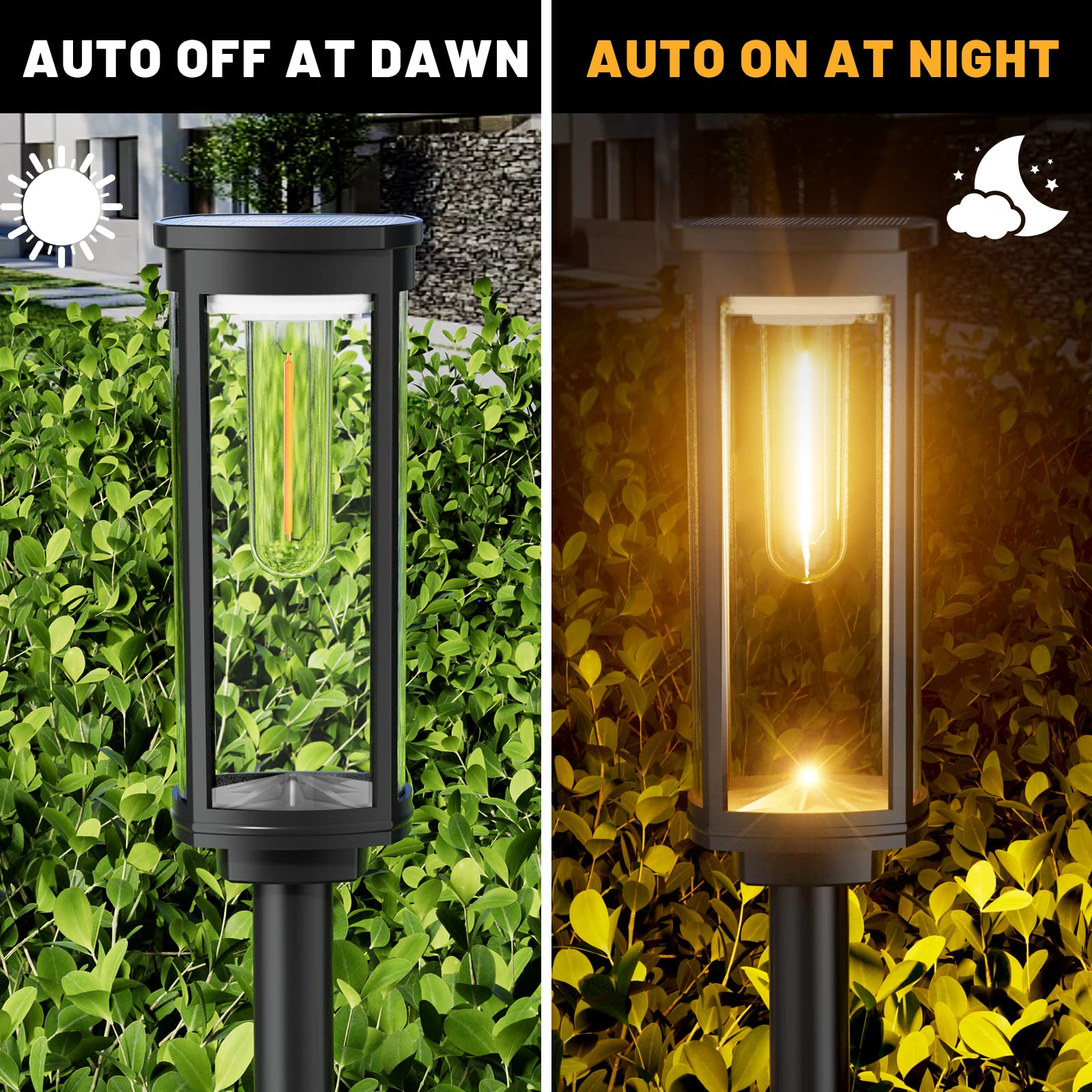 Bright Solar Pathway Lights Outdoor, 8 Pack Solar Garden Lights for Outside Waterproof, Outdoor Solar Lights for Yard Garden Lawn Walkway Driveway Landscape Lighting