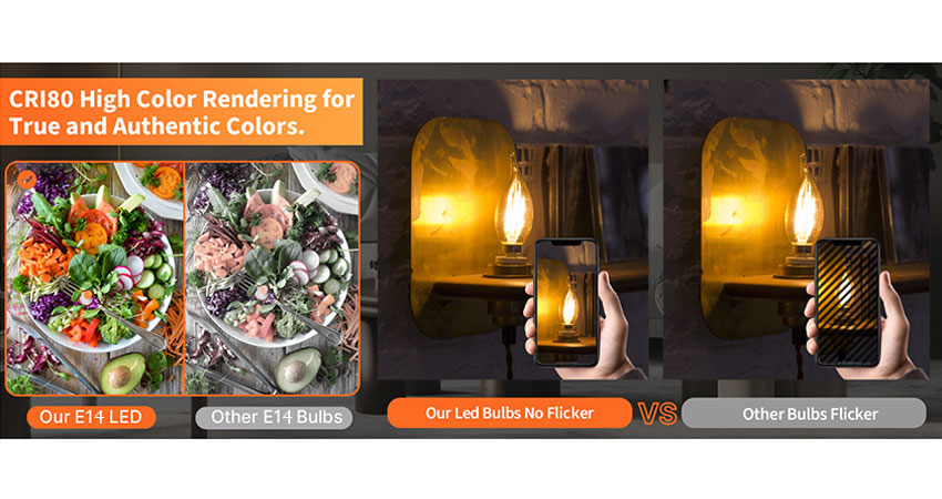 LED Bulb Dimmable, Candelabra LED Bulb (4)