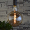 Spiral LED Edison Bulbs E27 Screw, Non Flicker, 4W Retro Filament LED Vintage Light Bulbs, Soft Warm White 2200K,Amber Glass, 40 Watts Equivalent, Amber Tungsten Lamp
