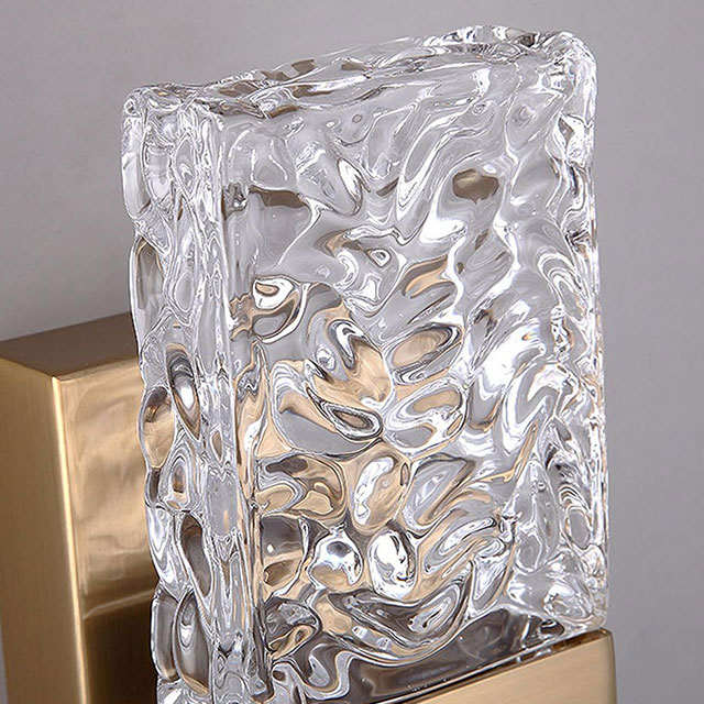 Modern Crystal LED Wall Light, Water Ripple Design Wall Lamp, Gold Wall Sconce, Up and Down Wall Light, Bathroom Vanity Light, Crystal Lamp for Living Room, Bedroom, Bedside