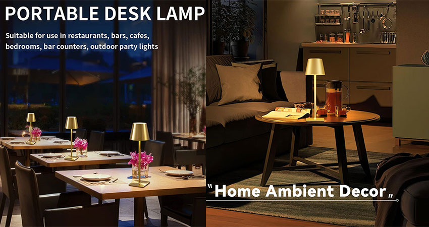 Gold Cordless Table Lamp (2)