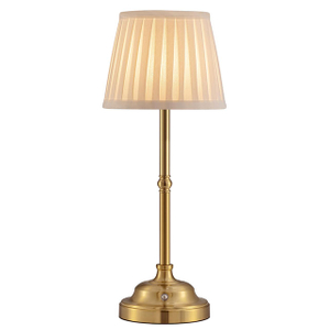 Portables Cordless Table Lamp, Fabric Shade Desk Lamp, Rechargeable Battery Powered Lighting, Dimmable Light for Dining Room, Bedroom, Bedside, Bar, Night Light, Camping, Balcony