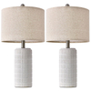 Modern Ceramic Table Lamp for Living Room White Desk Lamps for Bedroom Farmhouse Bedside Nightstand Bedside Lamp End Table Lamps