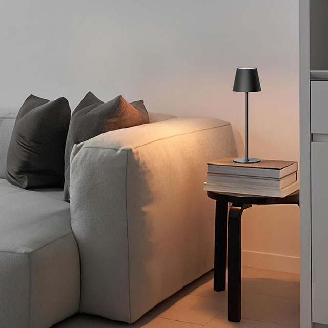Cordless Rechargeable Table Lamp, 26000mAh Battery Powered LED Desk Lamp, 3 Color Stepless Dimming Up, Portable Table Light Lamp for Bedroom Restaurant Outdoor