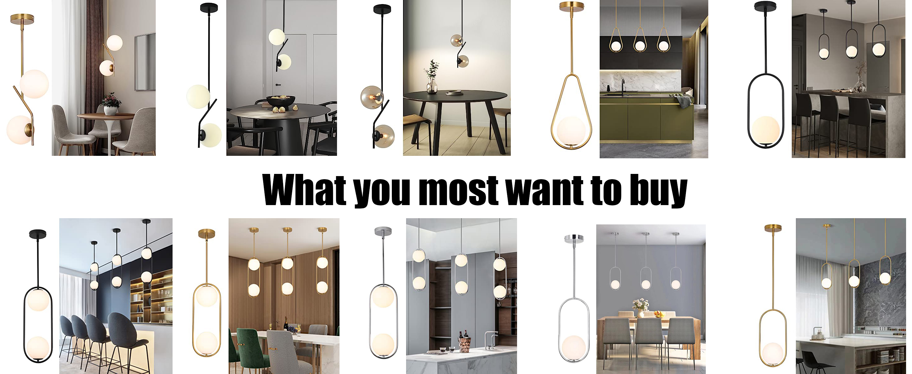 Modern Gold Globe Pendant Light 1
