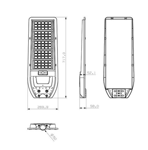 200W Solar LED Street Light with PIR Motion Sensor, 6500K Daylight for Outdoor Security Lighting