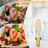 Dimmable E12 Candelabra LED Light Bulbs Equivalent, Chandelier Light Bulbs, Flame Tip Candle Light Bulbs