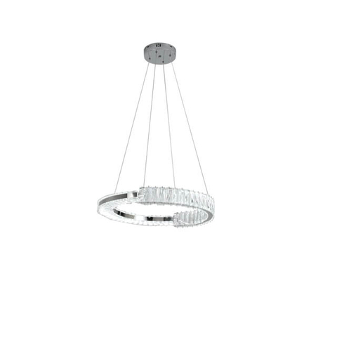 600Mm38+38W Two-Colour Light Source Stainless Steel + T-Shaped Crystal Big Chandelier Lighting Luxury Interior Ceilings