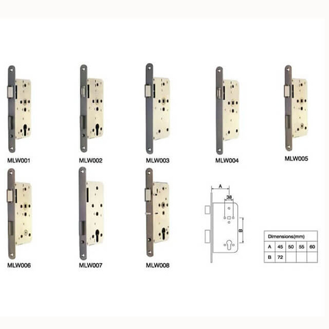 7255 Stainless steel body European standard mechanical lock cylinder