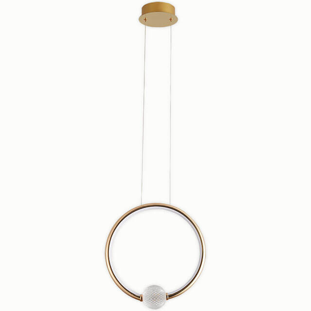 D330*H1200MM 19W 3000K Sand Gold + White Ceiling Pendant Made in China