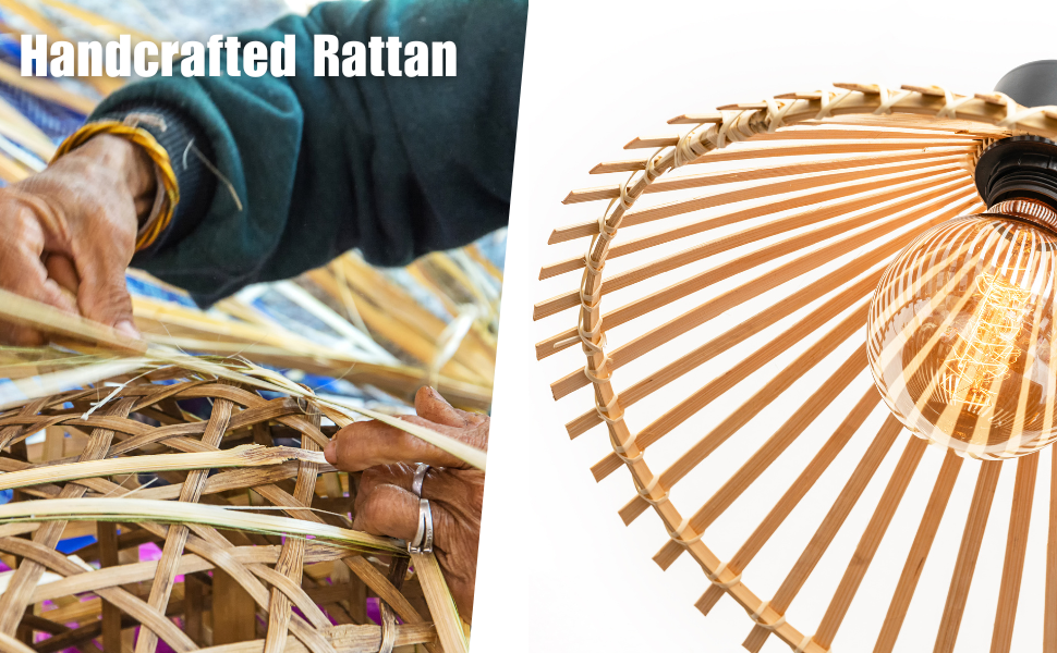 Rattan Hanging Pendant Light (4)