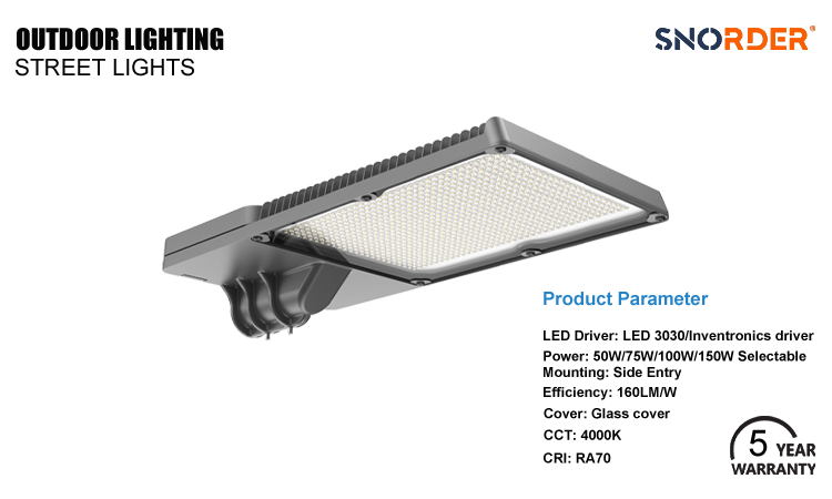 1. 55W 75W 100W 150W Modern LED street lamp outdoor lighting LED2835 5-year warranty 8250Lm11250Lm1500Lm22500Lm optional