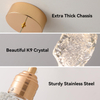 Modern Gold Pendant Light Fixtures, Crystal Pendant Lights with 3-Color, Pendant Lights for Kitchen Island, Restaurants, Dining Room, Bedrooms 
