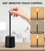 Rechargeable Table Lamp LED Cordless Desk Lamp 2400mAh Battery Operated Cool lamp with 3 Color stepless dimmable Touch Control