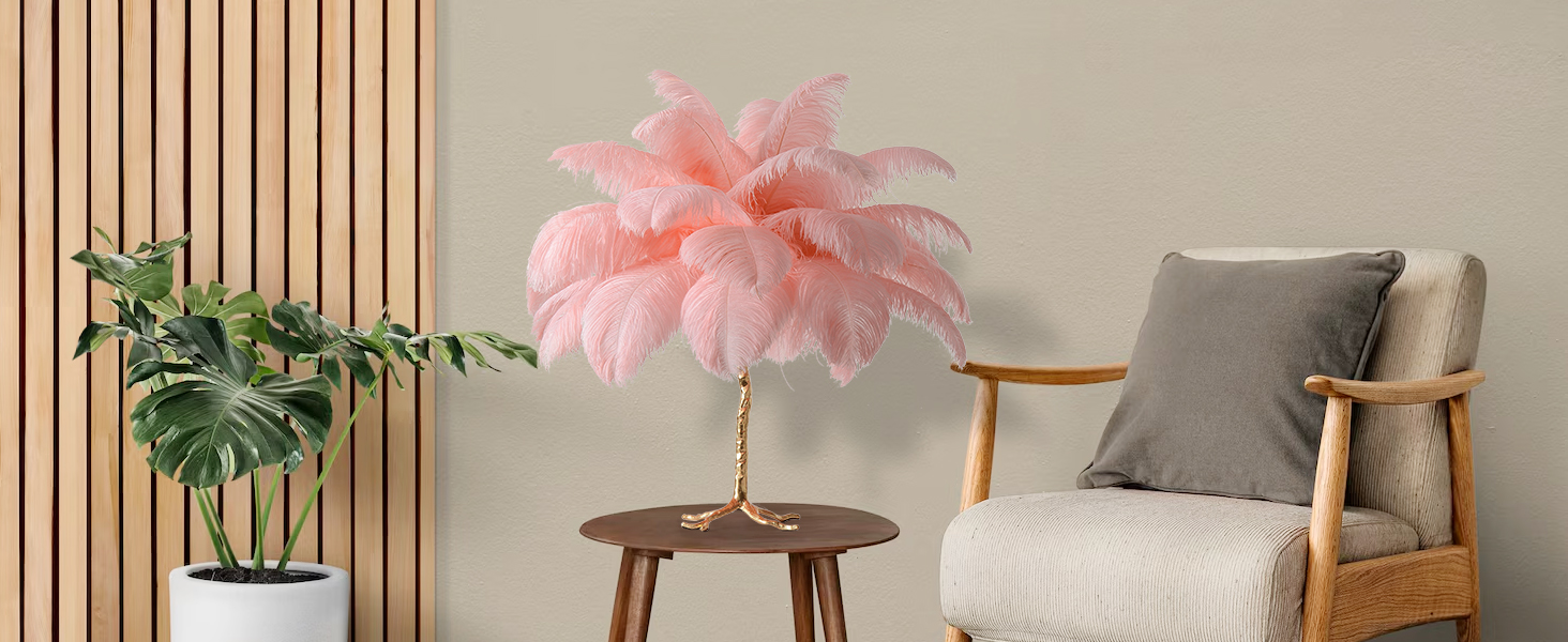 Ostrich Feather Table Lamp (6)