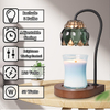  Candle Warmer Lamp - Electric Candle Lamps Timer Adjustable Height, Compatible with All Jar Candles, Gift for Mom, Dimmable Candle Warmer, Candle Holders for Home Decor